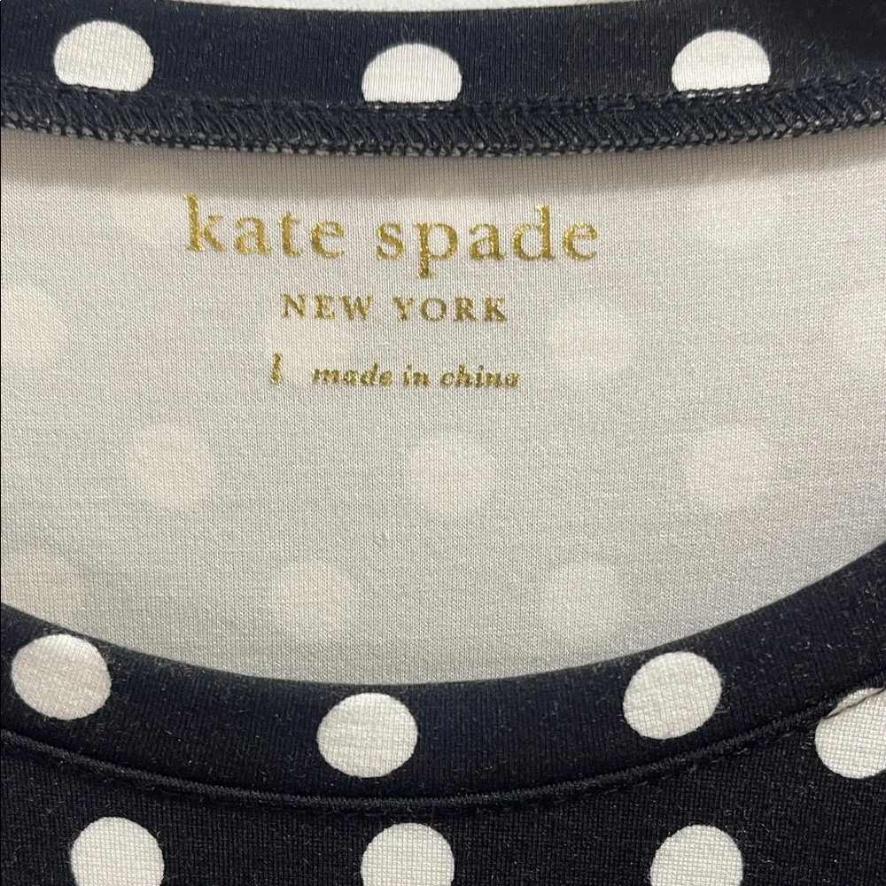 Kate spade dress sz  large Polka Dot Black and White Dress - Picture 2 of 8